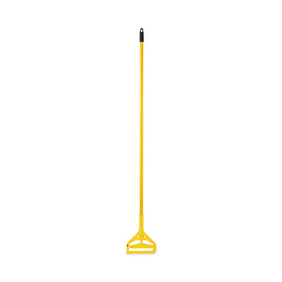 Boardwalk Looped End Mop Kit, Medium Blue Cotton/Rayon/Synthetic Head, 60" Yellow Metal/Polypropylene Handle (BWK400MBC)