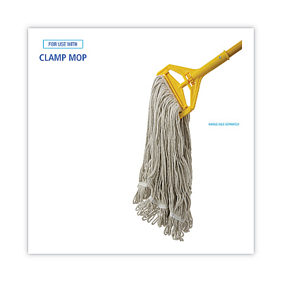 Boardwalk Pro Loop Web/Tailband Wet Mop Head, Cotton, 24oz, White, 12/Carton (BWK424CCT)
