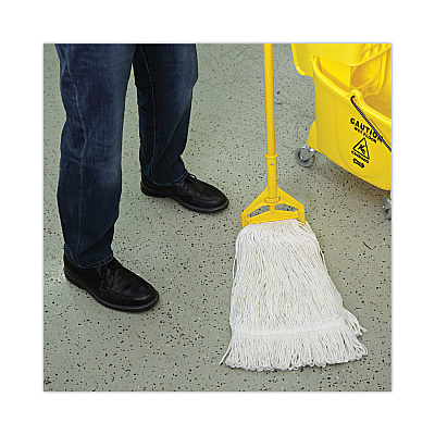 Boardwalk Pro Loop Web/Tailband Wet Mop Head, Rayon, 24oz, White, 12/Carton (BWK424RCT)