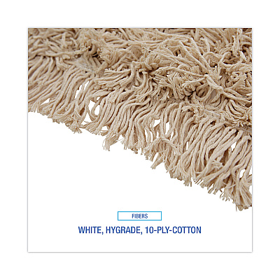 Boardwalk Industrial Dust Mop Head, Hygrade Cotton, 18w x 5d, White (BWK1318)