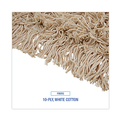 Boardwalk Industrial Dust Mop Head, Hygrade Cotton, 48w x 5d, White (BWK1348)