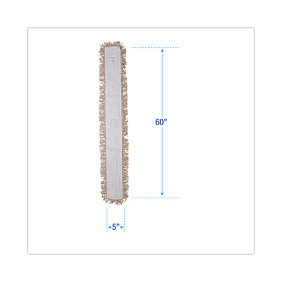 Boardwalk Industrial Dust Mop Head, Hygrade Cotton, 60w x 5d, White (BWK1360)