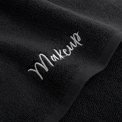 Host & Home 100% Cotton Makeup Washcloth 13x13 Black, Case Of 144 (HHMU-13-BLK-CS)