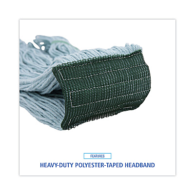 Boardwalk EchoMop with Looped-End Wet Head, Synthetic/Cotton, Medium, Blue, 12/Carton (BWK1400MCT)