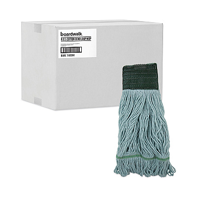 Boardwalk EchoMop with Looped-End Wet Head, Synthetic/Cotton, Medium, Blue, 12/Carton (BWK1400MCT)