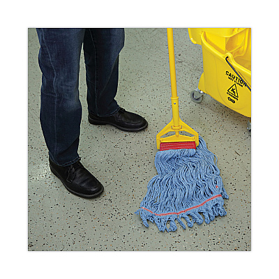 Boardwalk Pro Loop Web/Tailband Mop Head, Blue, Large, 12/Carton (BWK1800LBDZ)