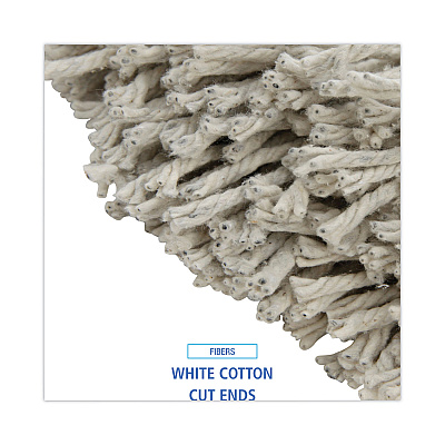 Boardwalk Cut-End Wet Mop Head, Cotton, No. 32, White, 12/Carton (BWK2032CCT)