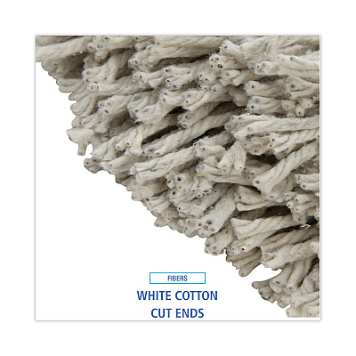 Boardwalk Cut-End Wet Mop Head, Cotton, No. 32, White (BWK2032CEA)