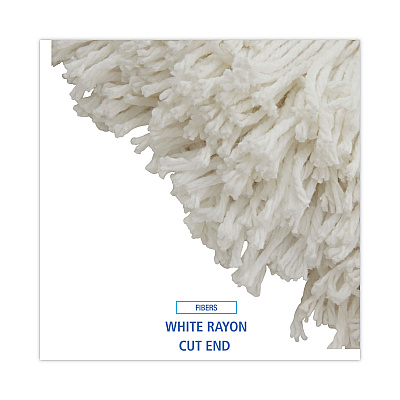 Boardwalk Cut-End Wet Mop Head, Rayon, No. 32, White (BWK2032R)
