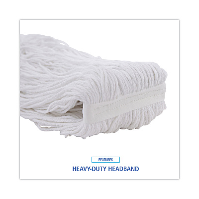 Boardwalk Cut-End Wet Mop Head, Rayon, No. 32, White (BWK2032R)