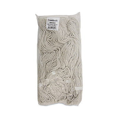 Boardwalk Pro Loop Web/Tailband Wet Mop Head, Cotton, 12/Carton (BWK4024CCT)