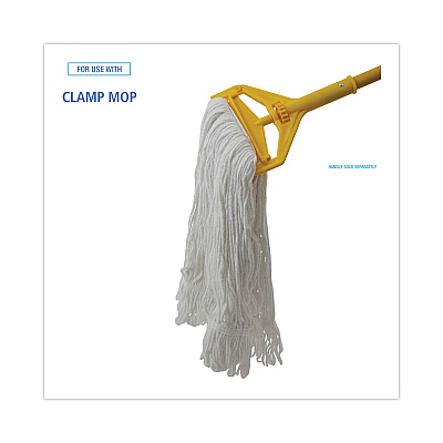 Boardwalk Pro Loop Web/Tailband Wet Mop Head, Rayon, #24 Size, White, 12/Carton (BWK4024RCT)