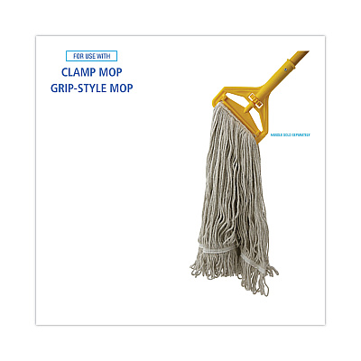 Boardwalk Mop Head, Loop Web/Tailband, Value Standard, Cotton, No. 32, White, 12/Carton (BWK4032C)