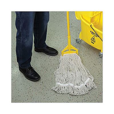 Boardwalk Mop Head, Loop Web/Tailband, Value Standard, Cotton, No. 32, White, 12/Carton (BWK4032C)