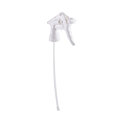 Boardwalk Trigger Sprayer 250, 8" Tube, Fits 16-24 oz Bottles, White, 24/Carton (BWK58108)