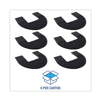 Boardwalk Commode Mat 2.0, Rubber, 22 x 22, Black, 6/Carton (BWKCMBB)