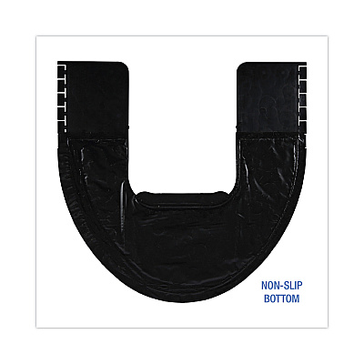 Boardwalk Commode Mat 2.0, Rubber, 22 x 22, Black, 6/Carton (BWKCMBB)