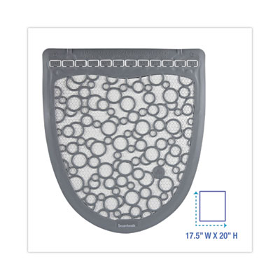 Boardwalk Urinal Mat 2.0, Rubber, 17.5 x 20, Gray/White, 6/Carton (BWKUMGW)