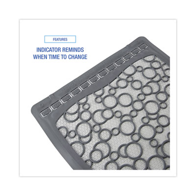Boardwalk Urinal Mat 2.0, Rubber, 17.5 x 20, Gray/White, 6/Carton (BWKUMGW)