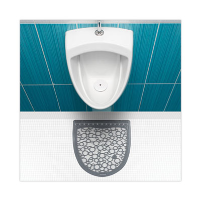 Boardwalk Urinal Mat 2.0, Rubber, 17.5 x 20, Gray/White, 6/Carton (BWKUMGW)