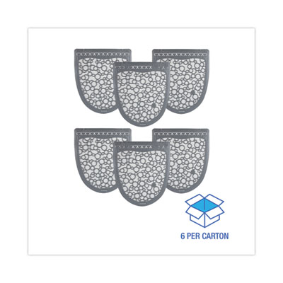 Boardwalk Urinal Mat 2.0, Rubber, 17.5 x 20, Gray/White, 6/Carton (BWKUMGW)