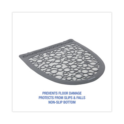 Boardwalk Urinal Mat 2.0, Rubber, 17.5 x 20, Gray/White, 6/Carton (BWKUMGW)