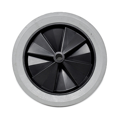 Rubbermaid Commercial Tilt Truck Wheels, 300 lb Weight Capacity, 12" Wheel, Gray (FG1011L10000)