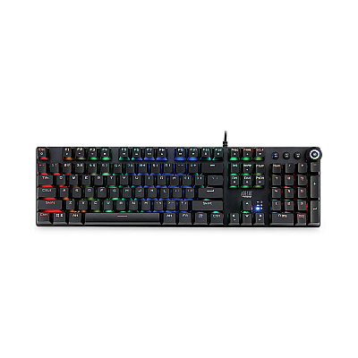 Adesso RGB Programmable Mechanical Gaming Keyboard with Detachable Magnetic Palmrest, 108 Keys, Black (ADEAKB650EB)