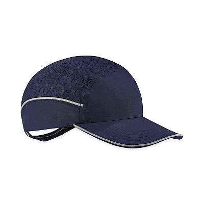 ergodyne Skullerz 8965 Lightweight Bump Cap Hat with LED Lighting, Long Brim, Navy (EGO23339)