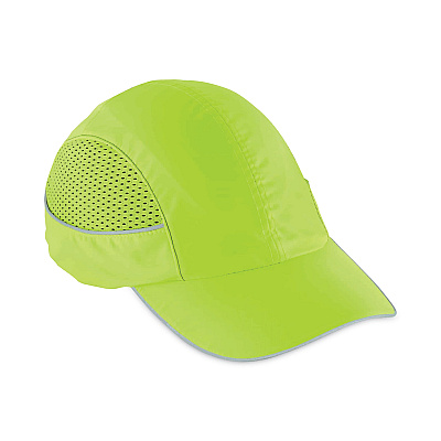 ergodyne Skullerz 8960 Bump Cap with LED Lighting, Long Brim, Lime Green (EGO23379)