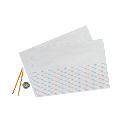 Pacon Multi-Program Picture Story Paper, 30 lb Bond Weight, 5/8" Long Rule, Two-Sided, 12 x 18, 250/Pack (ZNBZP2694)