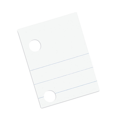 Pacon Composition Paper, 5-Hole, 8 x 10.5, Wide/Legal Rule, 500/Pack (PAC2441)