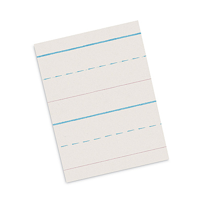 Pacon Multi-Program Picture Story Paper, 30 lb Bond Weight, 5/8" Long Rule, One-Sided, 8.5 x 11, 500/Pack (PAC2691)