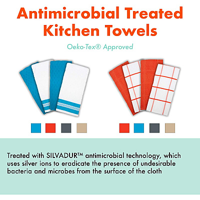 Sc Silvadur Kitchen Towel 15x25 Windowpane Saffron, Pack Of 4 (P-SLV-KT4-WISAF)