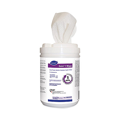 Diversey Oxivir 1 Wipes, 1-Ply, 6 x 7, 160/Canister, 12 Canisters/Carton (DVO100850923)