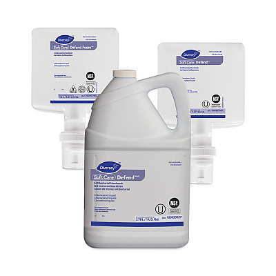 Diversey Soft Care Defend Foam Handwash Refill, Fragrance-Free, 1.2 L, 6/Carton (DVO100907902)