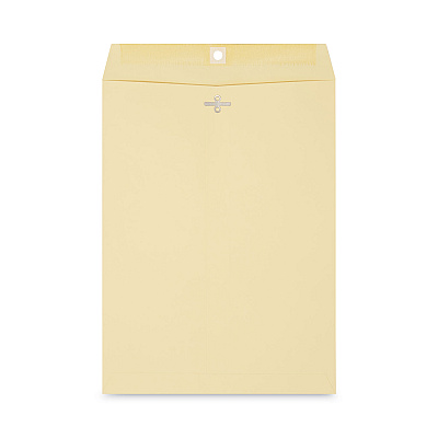 Universal Kraft Clasp Envelope, #10 1/2, Square Flap, Clasp/Gummed Closure, 9 x 12, Brown Kraft, 100/Box (UNV41907)