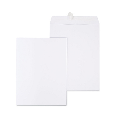 Universal EasyClose Catalog Envelope, #10 1/2, Square Flap, Self-Adhesive Closure, 9 x 12, White, 250/Box (UNV44101)