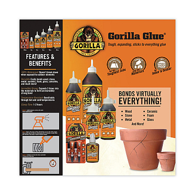 Gorilla Original Formula Glue, 2 oz, Dries Light Brown (GOR5000206)