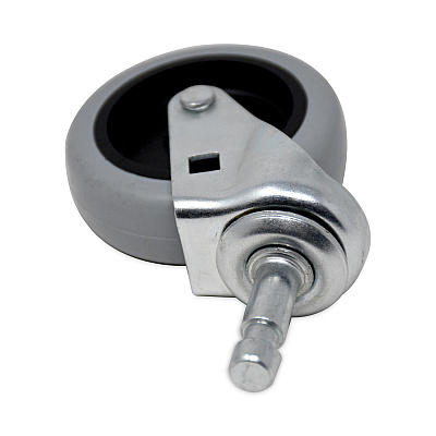 Rubbermaid Commercial Mop Bucket/Wringer Replacement Caster, Grip Ring Type C Stem, 3" Wheel, Black/Gray/Silver (SGSFG6111L3GRAY)