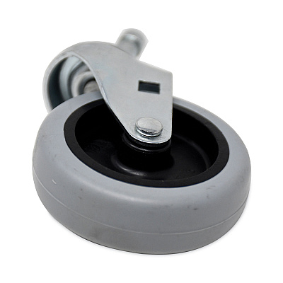 Rubbermaid Commercial Mop Bucket/Wringer Replacement Caster, Grip Ring Type C Stem, 3" Wheel, Black/Gray/Silver (SGSFG6111L3GRAY)