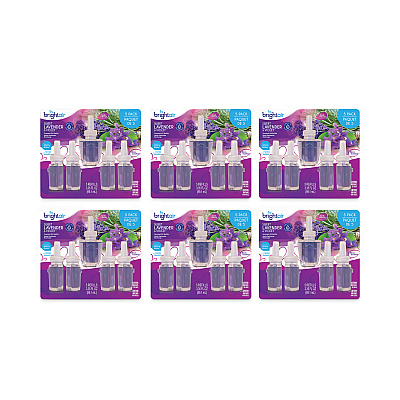 BRIGHT Air Electric Scented Oil Air Freshener Refill, Sweet Lavender and Violet, 0.67 oz Bottle, 5/Pack, 6 Pack/Carton (BRI900670CT)