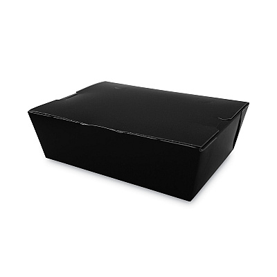SCT ChampPak Carryout Boxes, 7.75 x 5.5 x 2.5, Black, Paper, 200/Carton (SCH0753)