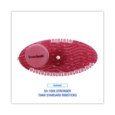 Boardwalk Curve Air Freshener, Spiced Apple, Solid, Red, 10/Box (BWKCURVESAP)
