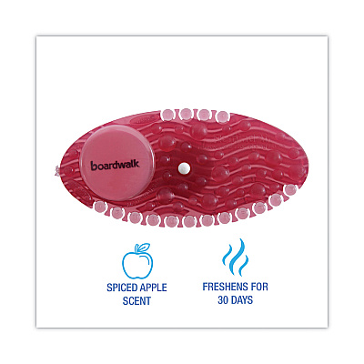 Boardwalk Curve Air Freshener, Spiced Apple, Solid, Red, 10/Box (BWKCURVESAP)