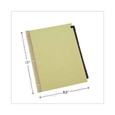 Universal Deluxe Preprinted Simulated Leather Tab Dividers with Gold Printing, 31-Tab, 1 to 31, 11 x 8.5, Buff, 1 Set (UNV20822)