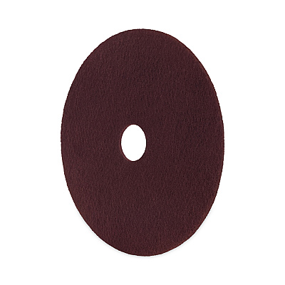 Boardwalk Deep Scrub Pads, 16" Diameter, Maroon, 10/Carton (BWKSPP16)