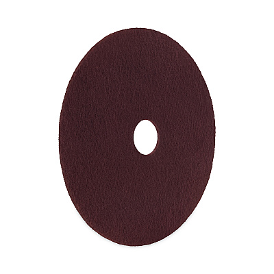 Boardwalk Deep Scrub Pads, 16" Diameter, Maroon, 10/Carton (BWKSPP16)