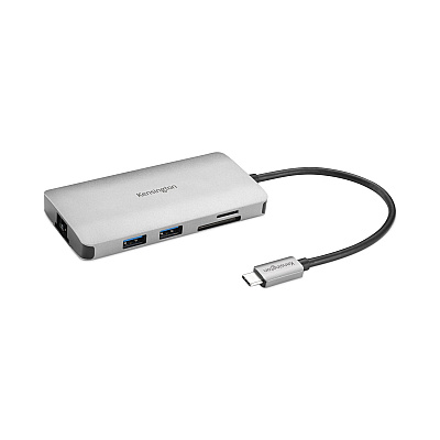 Kensington UH1400P USB-C 8-in-1 Driverless Mobile Hub, Black (K33820WW)