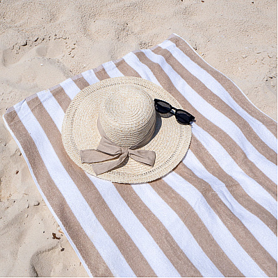 California Cabana Beach Towels 30x70 Beige, Pack Of 4 (PNP-CABANA-BG)